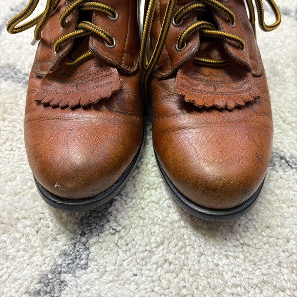 Ariat Wom. 5.5 Lace Up Roper Boots Cowboy Western Leather Kiltie Rodeo Stampede - Picture 3 of 11